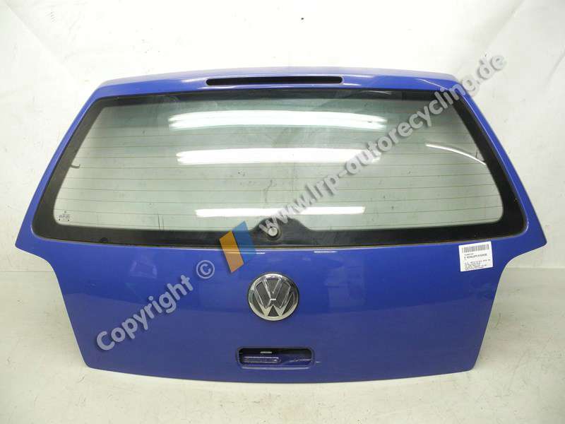 VW Polo 6N BJ1999 original Heckklappe Kofferraumdeckel 3/5-türig mit Scheibe blau Facelift ab 10/99